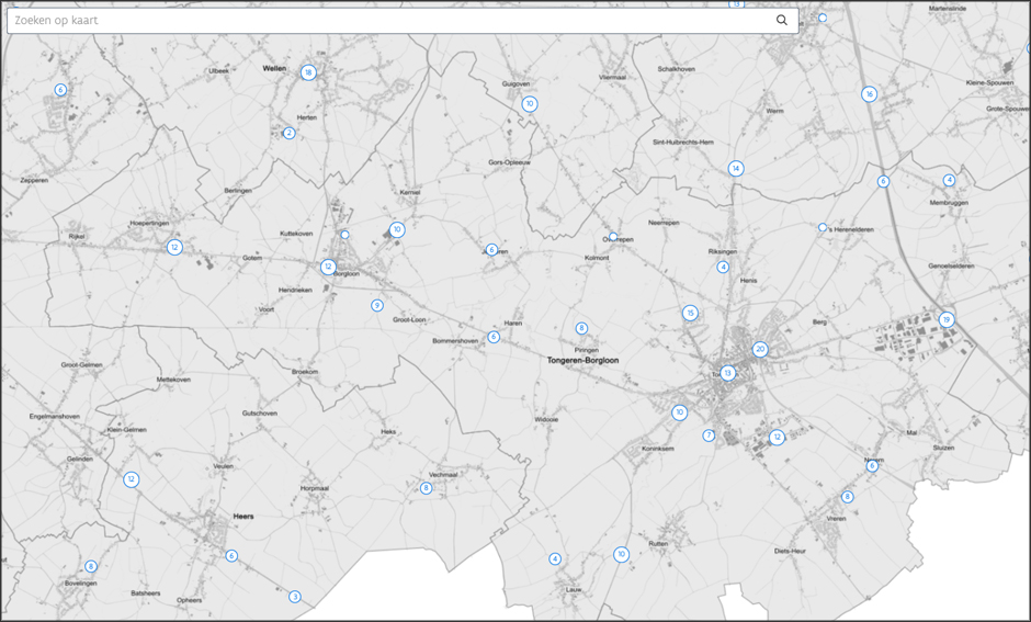 kaart ziet er zo uit